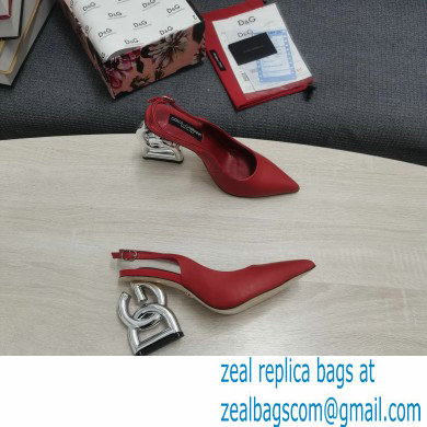 Dolce  &  Gabbana Heel 10.5cm Slingbacks Red with DG Heel 2022